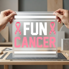 Fun Cancer Pink Ribbon Faith Ready to Press DTF Transfer for Dtf
