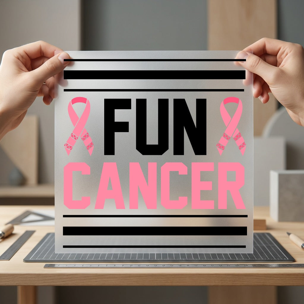 Fun Cancer Pink Ribbon Faith Ready to Press DTF Transfer for Dtf