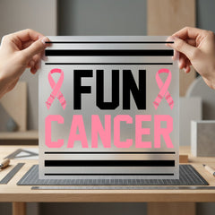 Fun Cancer Pink Ribbon Faith Ready to Press DTF Transfer for Dtf