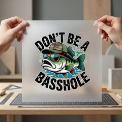 Funny Bass Fishing Wordplay Dad Funny Ready to Press DTF Transfer for Dtf