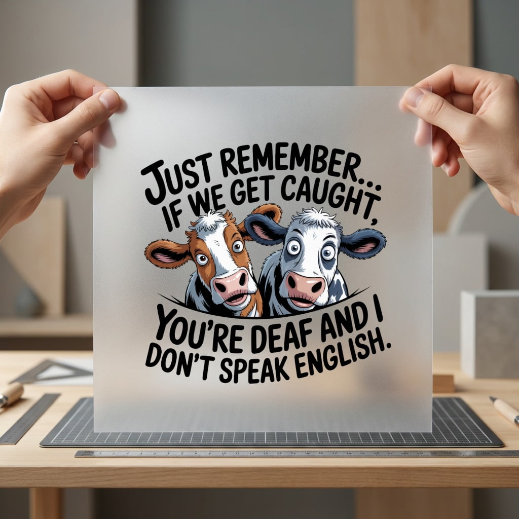 Funny Cow Quote Humorous Funny Sarcastic Ready to Press DTF Transfer for Dtf