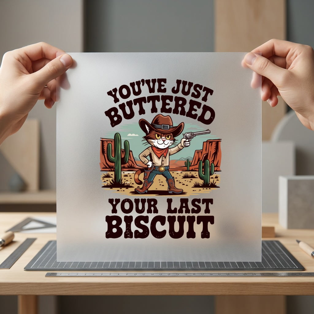 Funny Cowboy Cat Quote Mom Dad Ready to Press DTF Transfer for Dtf