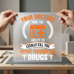 Funny Doctor Quote Humorous Nurse Doctor Ready to Press DTF Transfer for Dtf