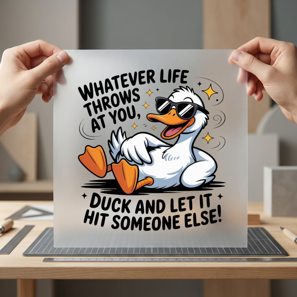 Funny Duck Sarcastic Diy Dad Funny Ready to Press DTF Transfer for Dtf
