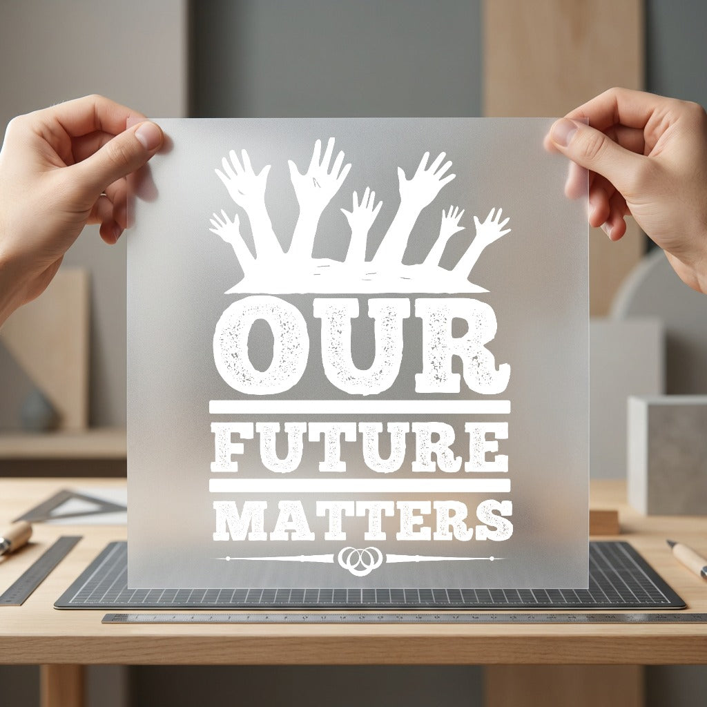 Future Matters Empowering Diy Vintage Retro Ready to Press DTF Transfer for Dtf
