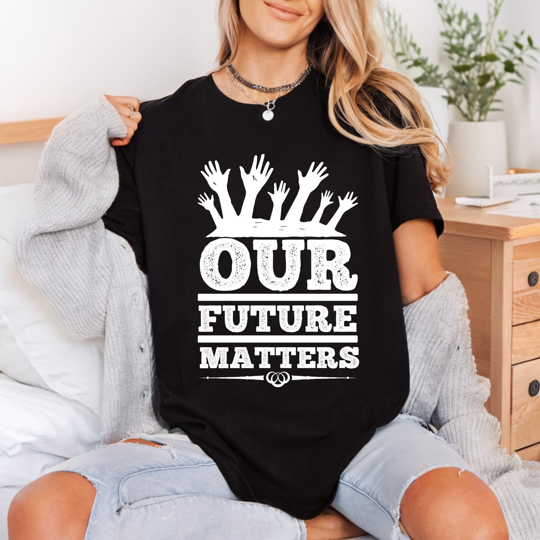Future Matters Empowering Diy Vintage Retro Ready to Press DTF Transfer for Dtf