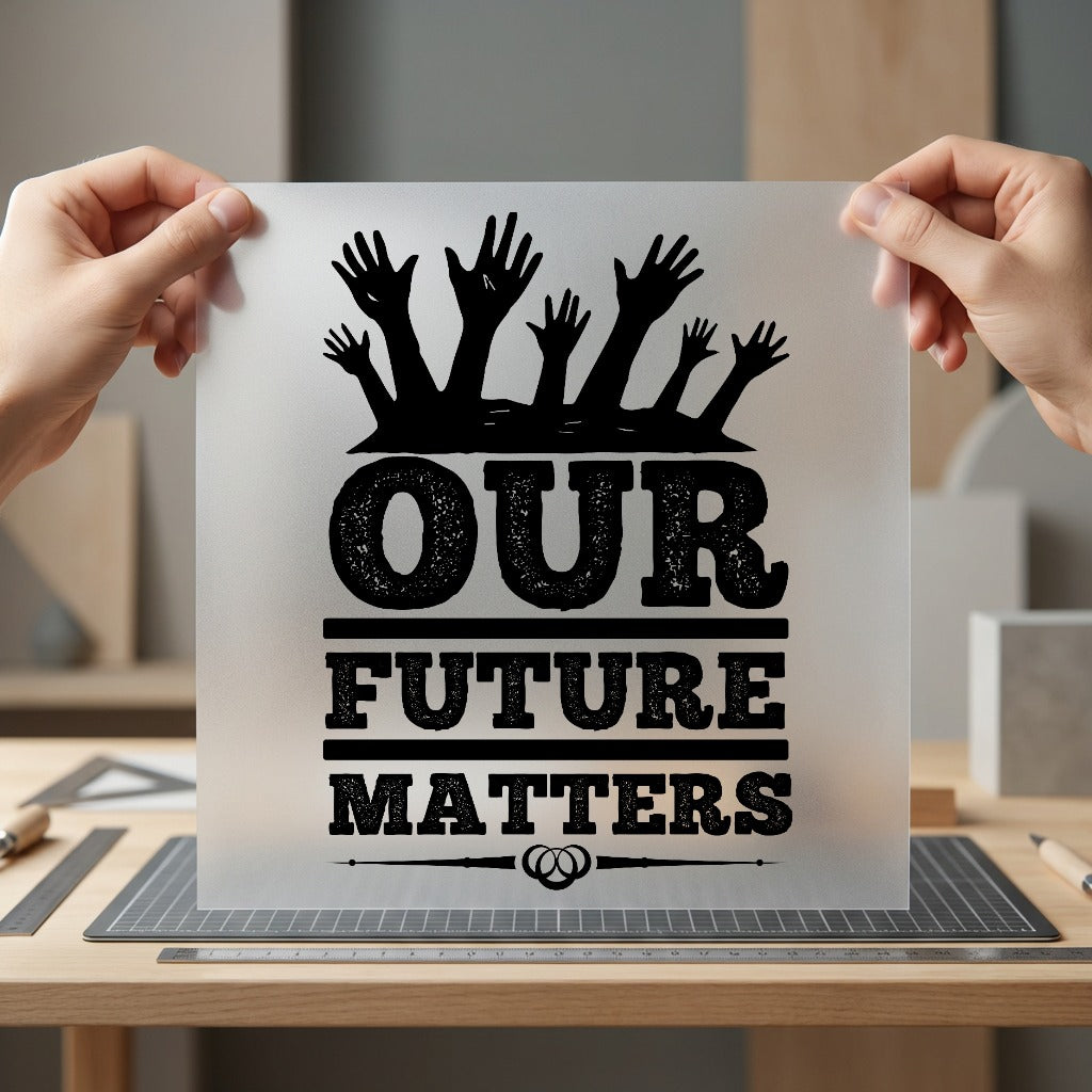 Future Matters Empowering Diy Vintage Retro Ready to Press DTF Transfer for Dtf