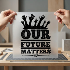 Future Matters Empowering Diy Vintage Retro Ready to Press DTF Transfer for Dtf