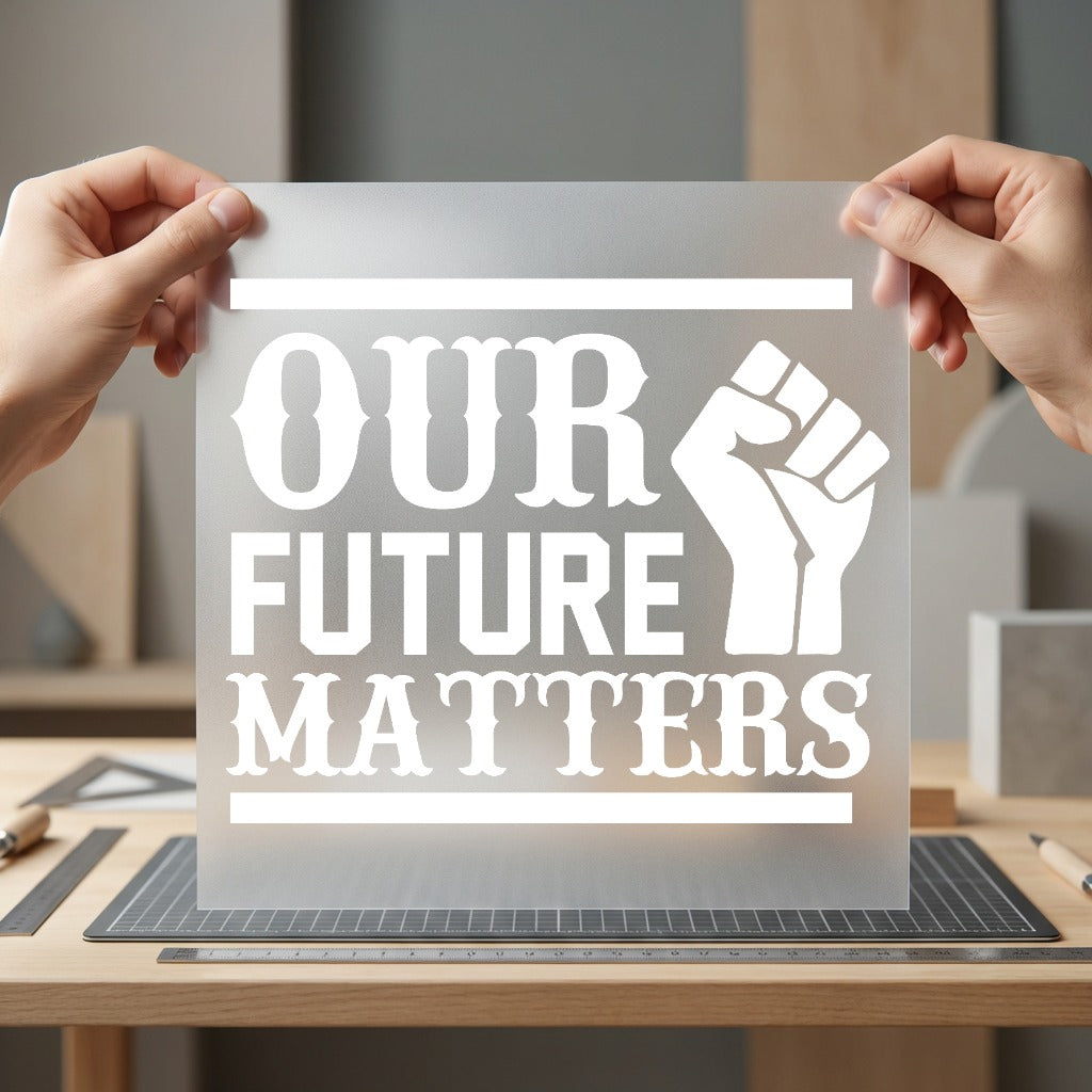 Future Matters Fist Protest Vintage Retro Ready to Press DTF Transfer for Dtf