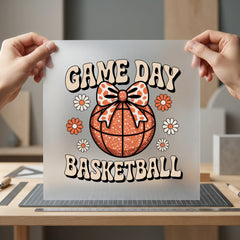 Game Day Basketball Retro Mom Vintage Ready to Press DTF Transfer for Dtf