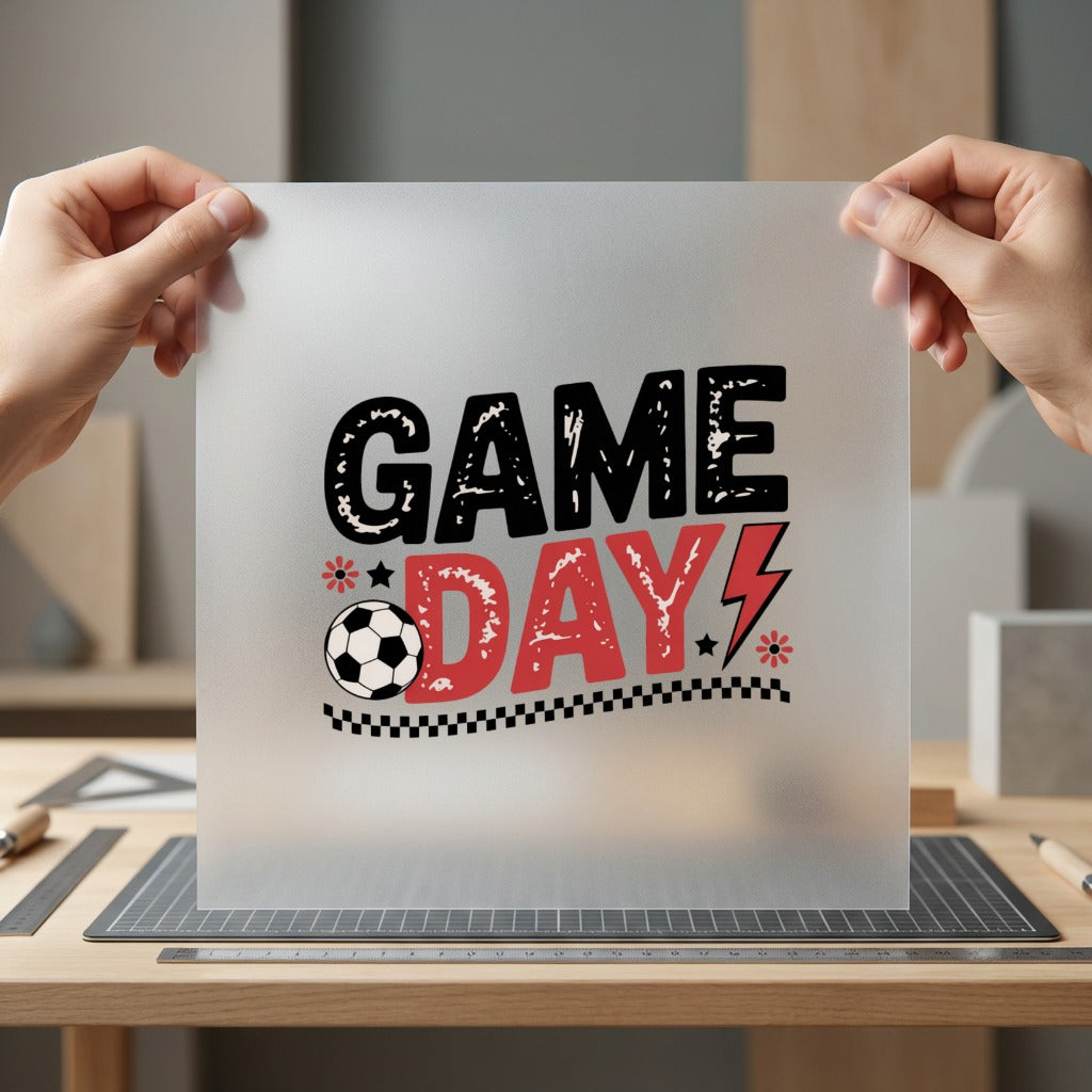 Game Day Distressed Text Vintage Retro Ready to Press DTF Transfer for Dtf