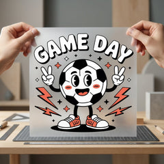 Game Day Retro Soccer Retro Fitness Ready to Press DTF Transfer for Dtf