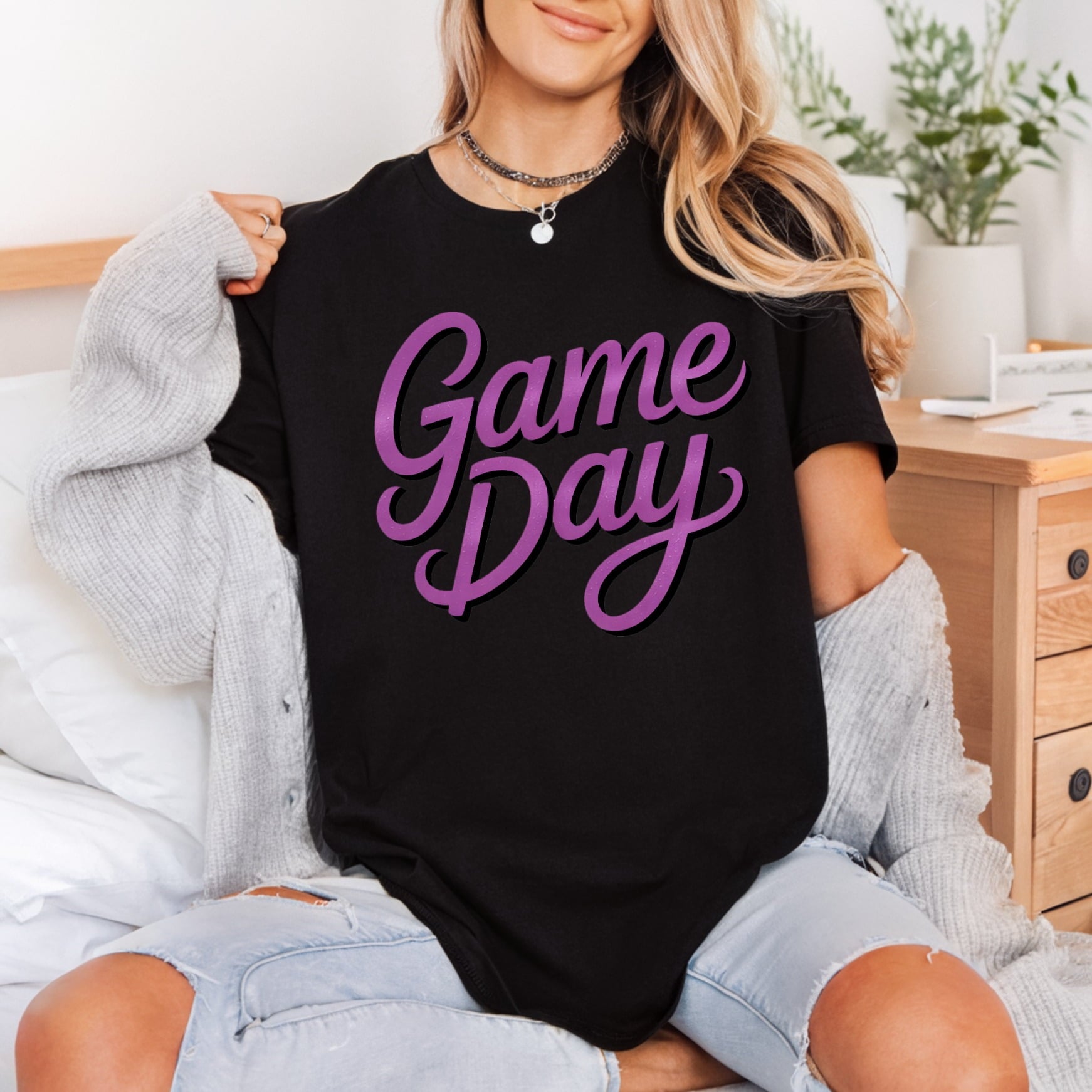 Game Day Script Font Retro Fitness Ready to Press DTF Transfer for Dtf