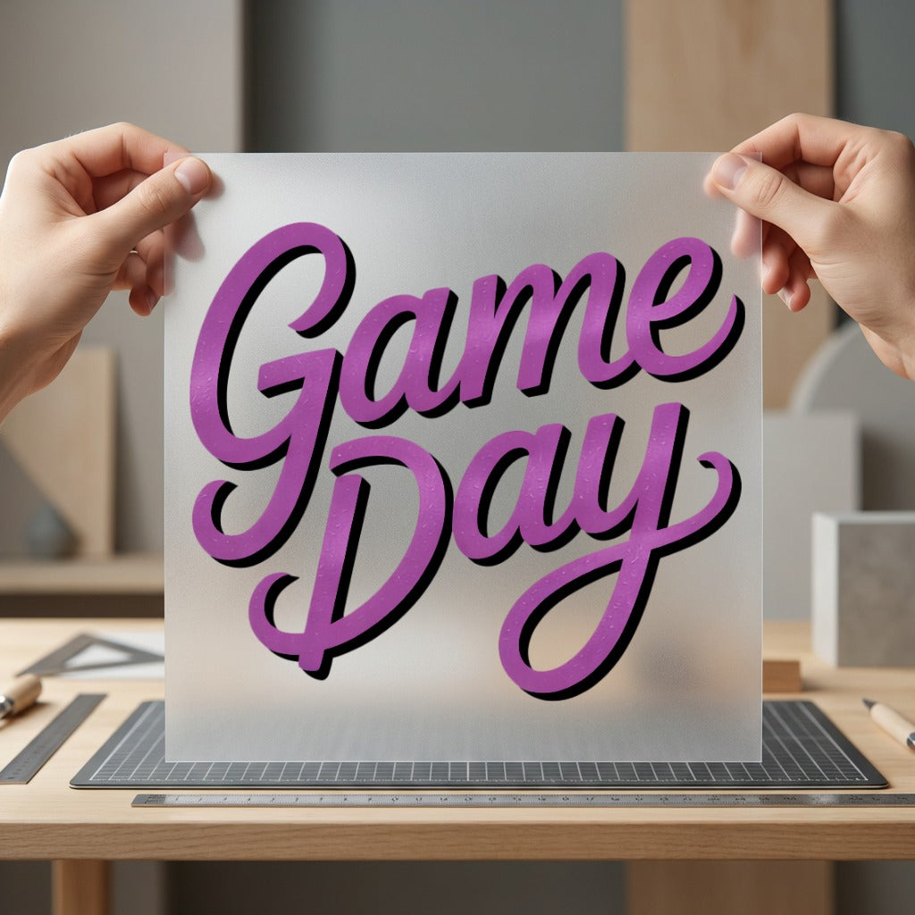 Game Day Script Font Retro Fitness Ready to Press DTF Transfer for Dtf