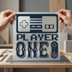 Gamer Player One Console Funny Sarcastic Ready to Press DTF Transfer for Dtf