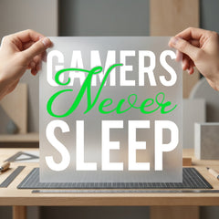 Gamers Never Sleep Gaming Funny Sarcastic Ready to Press DTF Transfer for Dtf