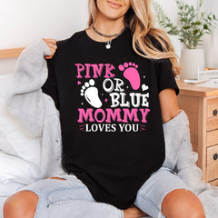 Gender Reveal Pink Blue Mom Ready to Press DTF Transfer for Dtf