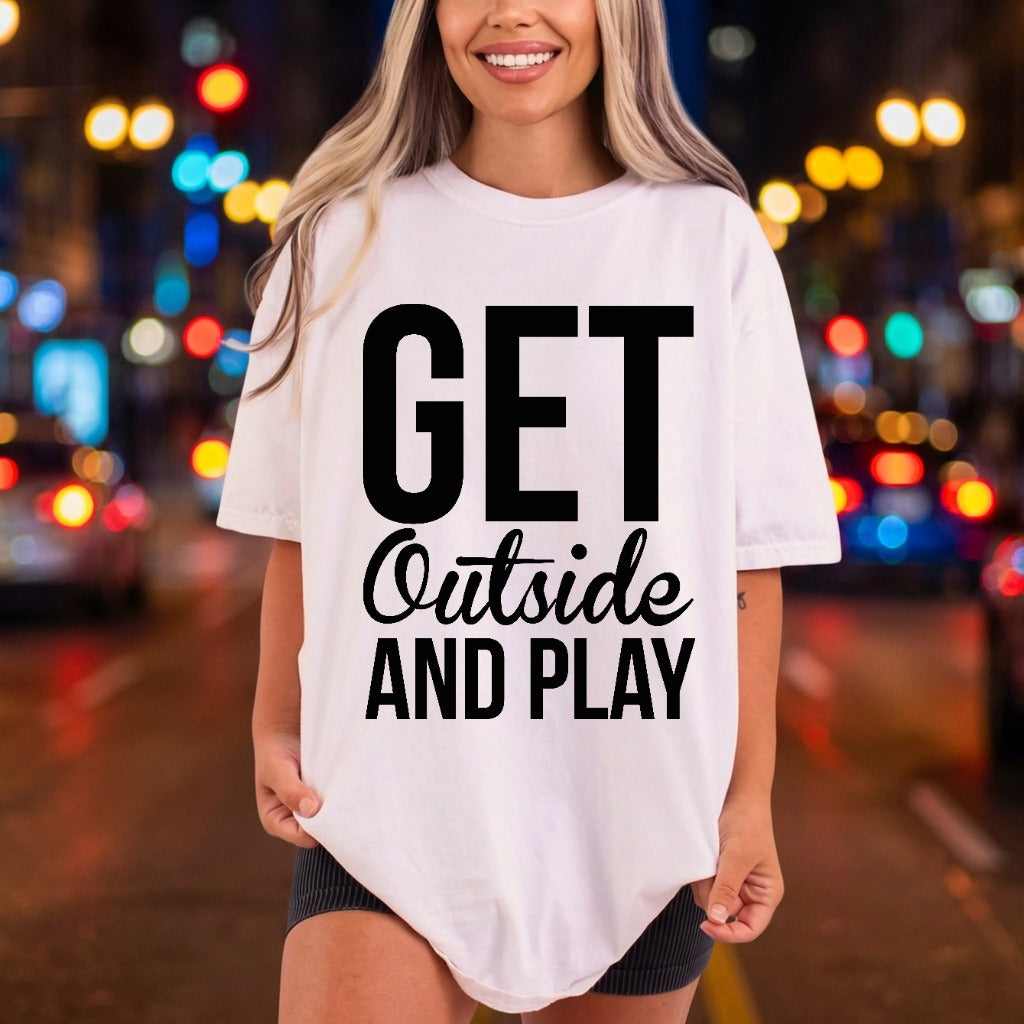 Get Outside Play Motivational Aesthetic Ready to Press DTF Transfer for Dtf
