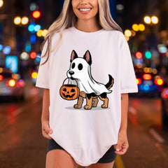 Ghost Dog Halloween Spooky Halloween Ready to Press DTF Transfer for Dtf