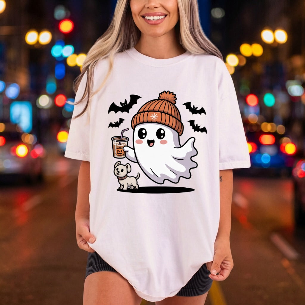 Ghost Pumpkin Spice Spooky Halloween Autumn Ready to Press DTF Transfer for Dtf