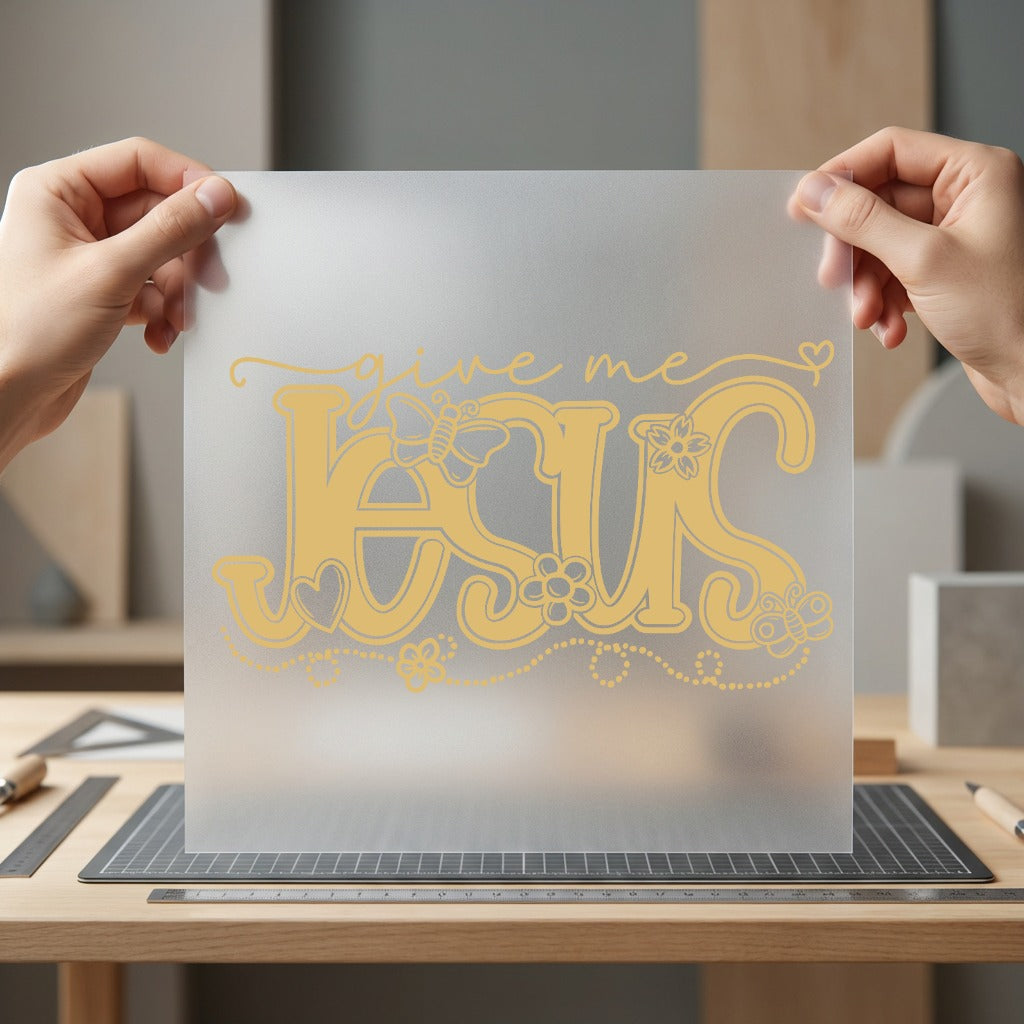 Give Jesus Inspirational Diy Christian Faith Ready to Press DTF Transfer for Dtf