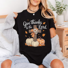 Give Thanks Lord Autumn Christian Faith Ready to Press DTF Transfer for Dtf