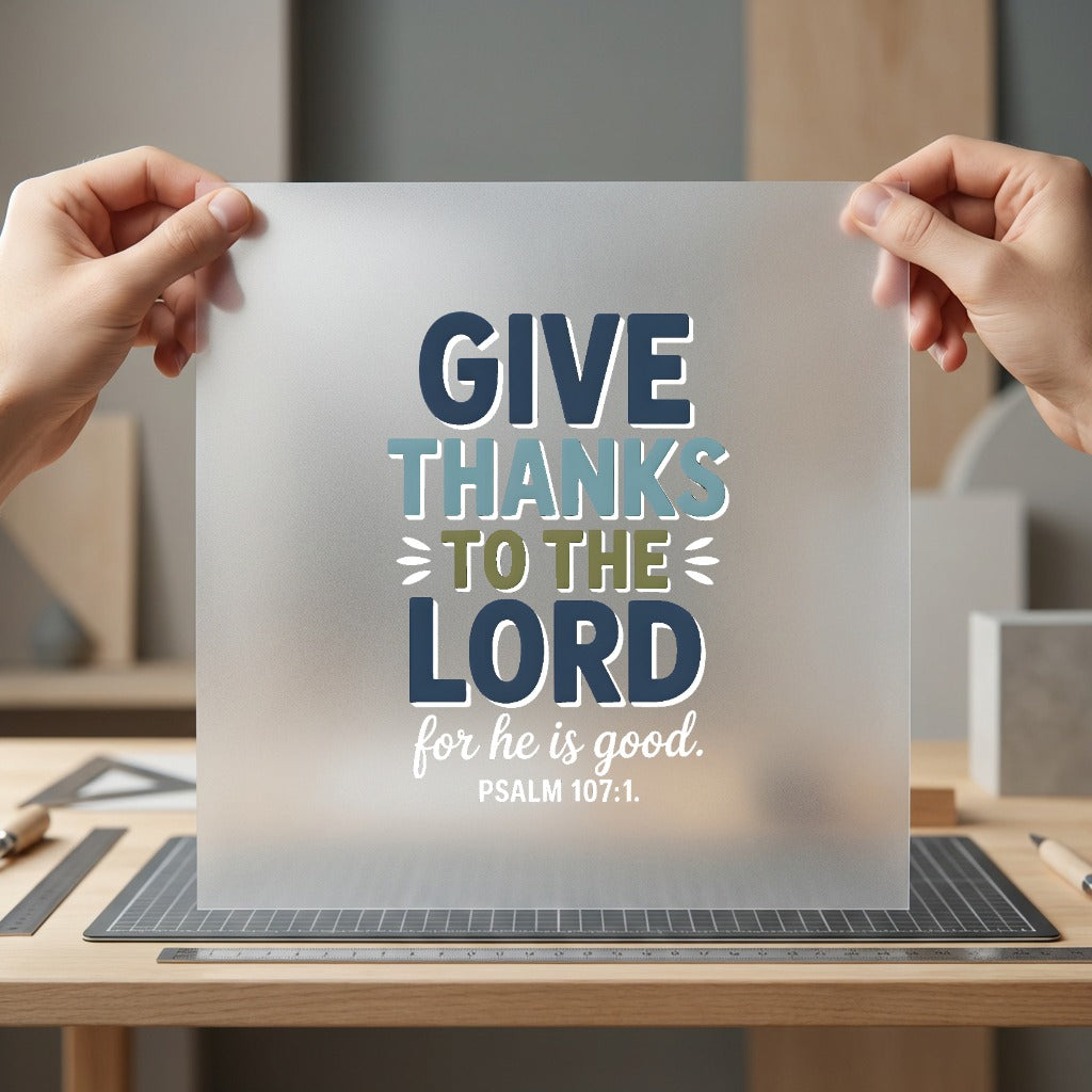 Give Thanks Lord Faith-based Christian Faith Ready to Press DTF Transfer for Dtf