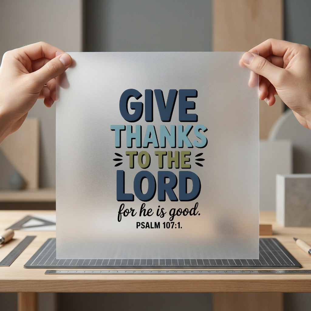 Give Thanks Lord Faith-based Christian Faith Ready to Press DTF Transfer for Dtf