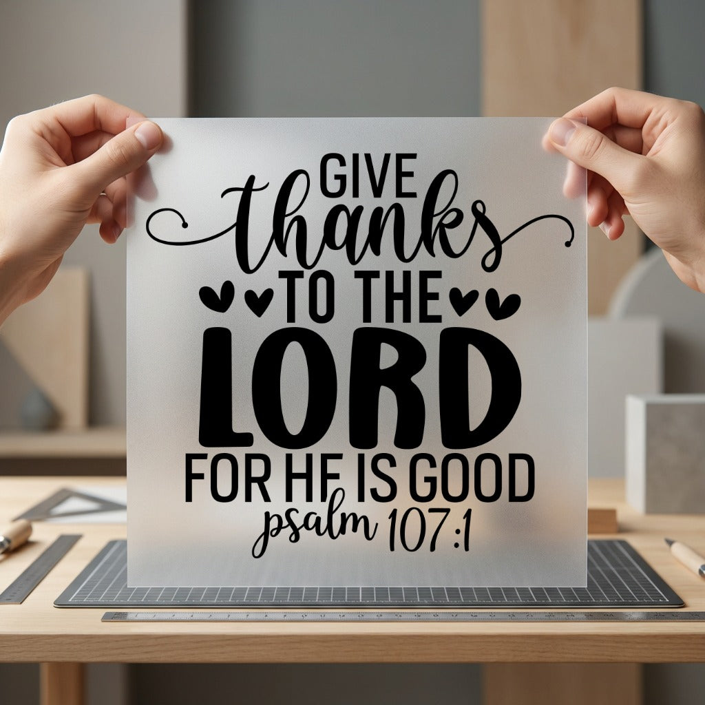 Give Thanks Lord Faith-based Christian Faith Ready to Press DTF Transfer for Dtf