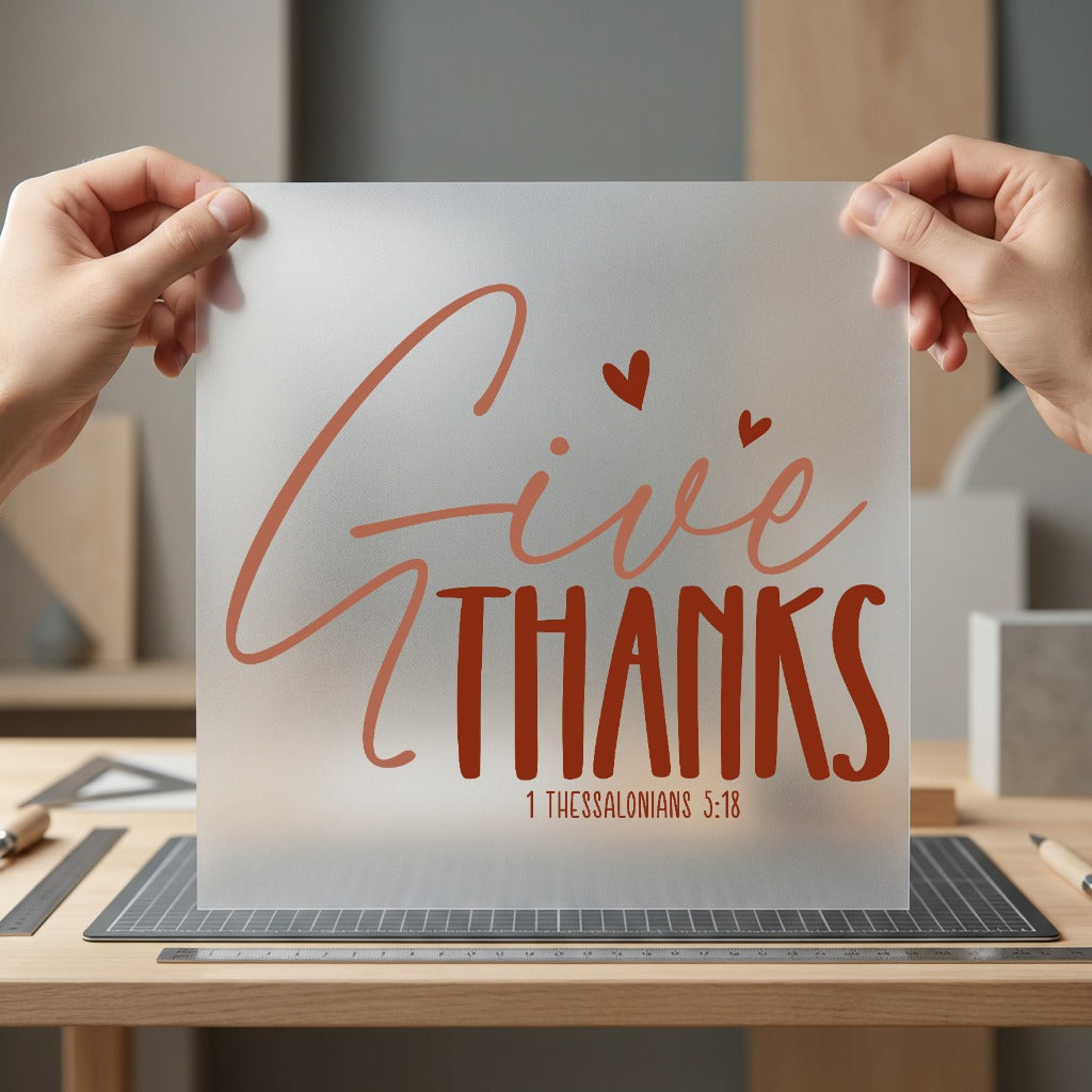 Give Thanks Thessalonians Faith Christian Faith Ready to Press DTF Transfer for Dtf