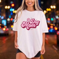 Glitter Dog Mom Retro Mom Dad Ready to Press DTF Transfer for Dtf