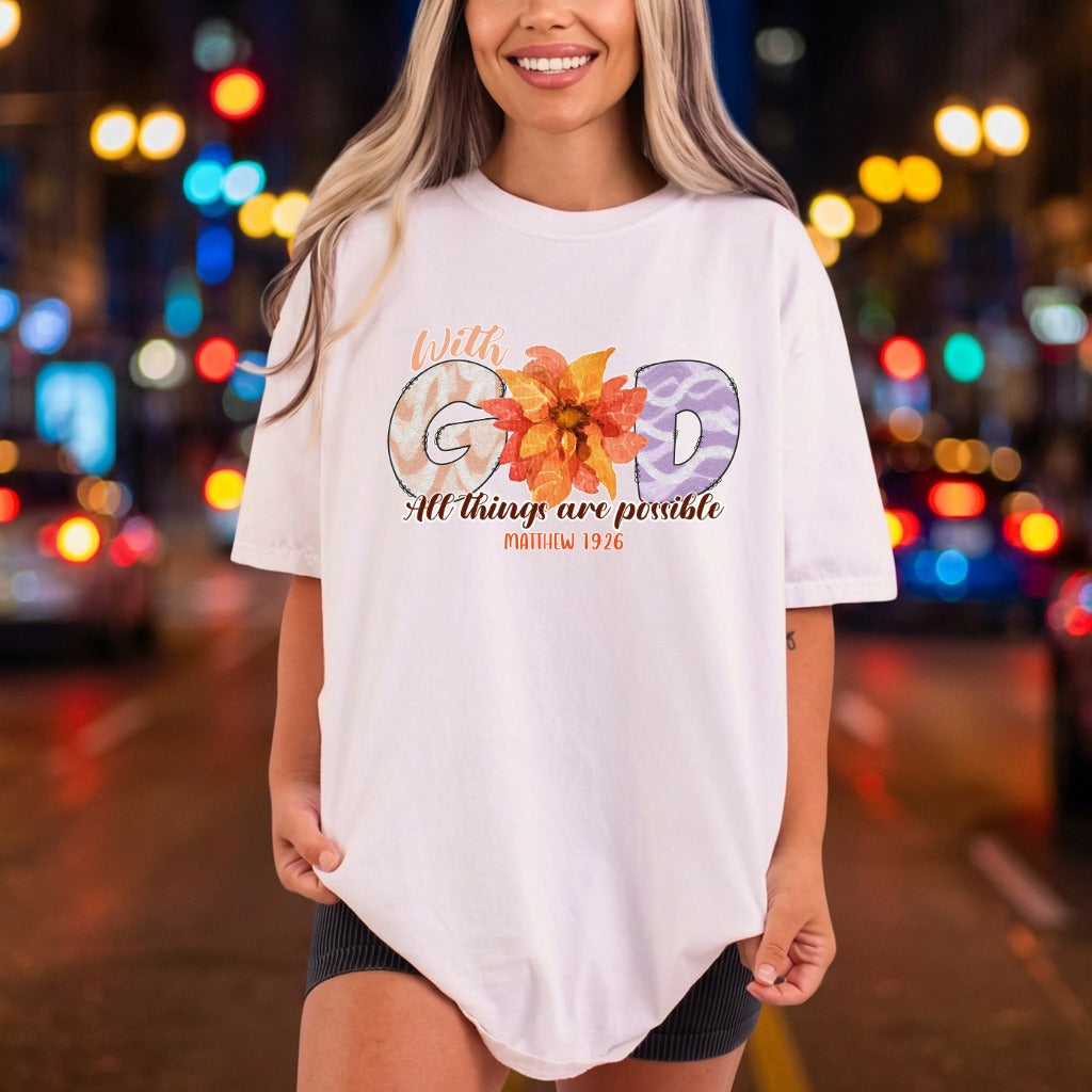 God All Things Possible Christian Faith Ready to Press DTF Transfer for Dtf