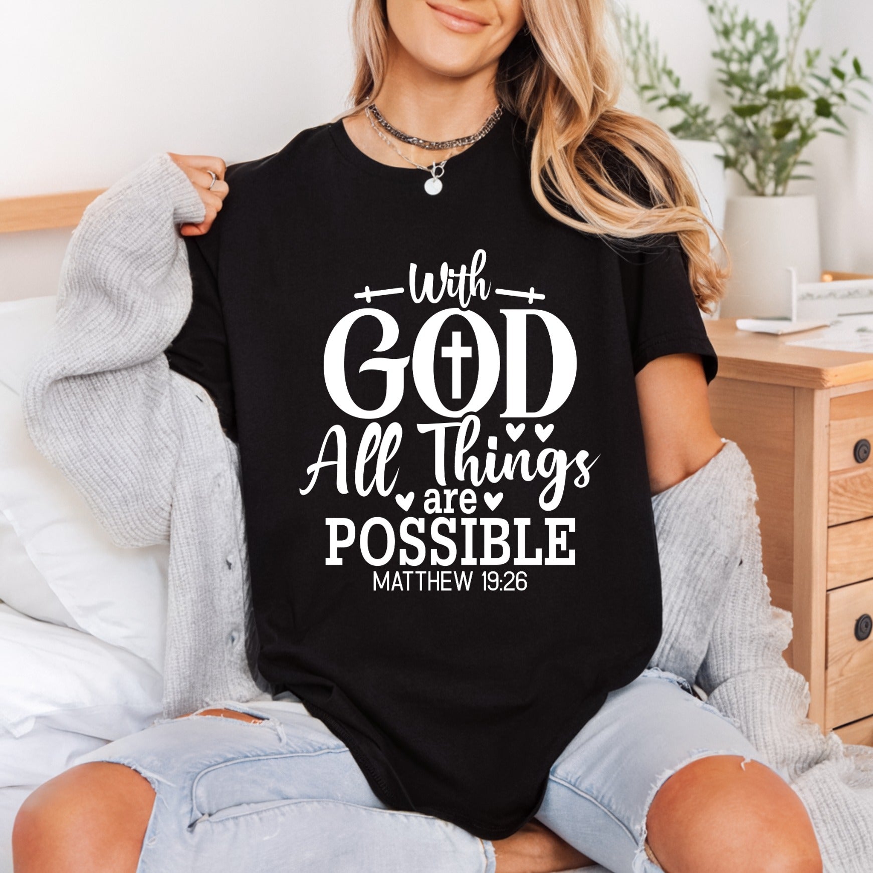 God All Things Possible Christian Faith Ready to Press DTF Transfer for Dtf