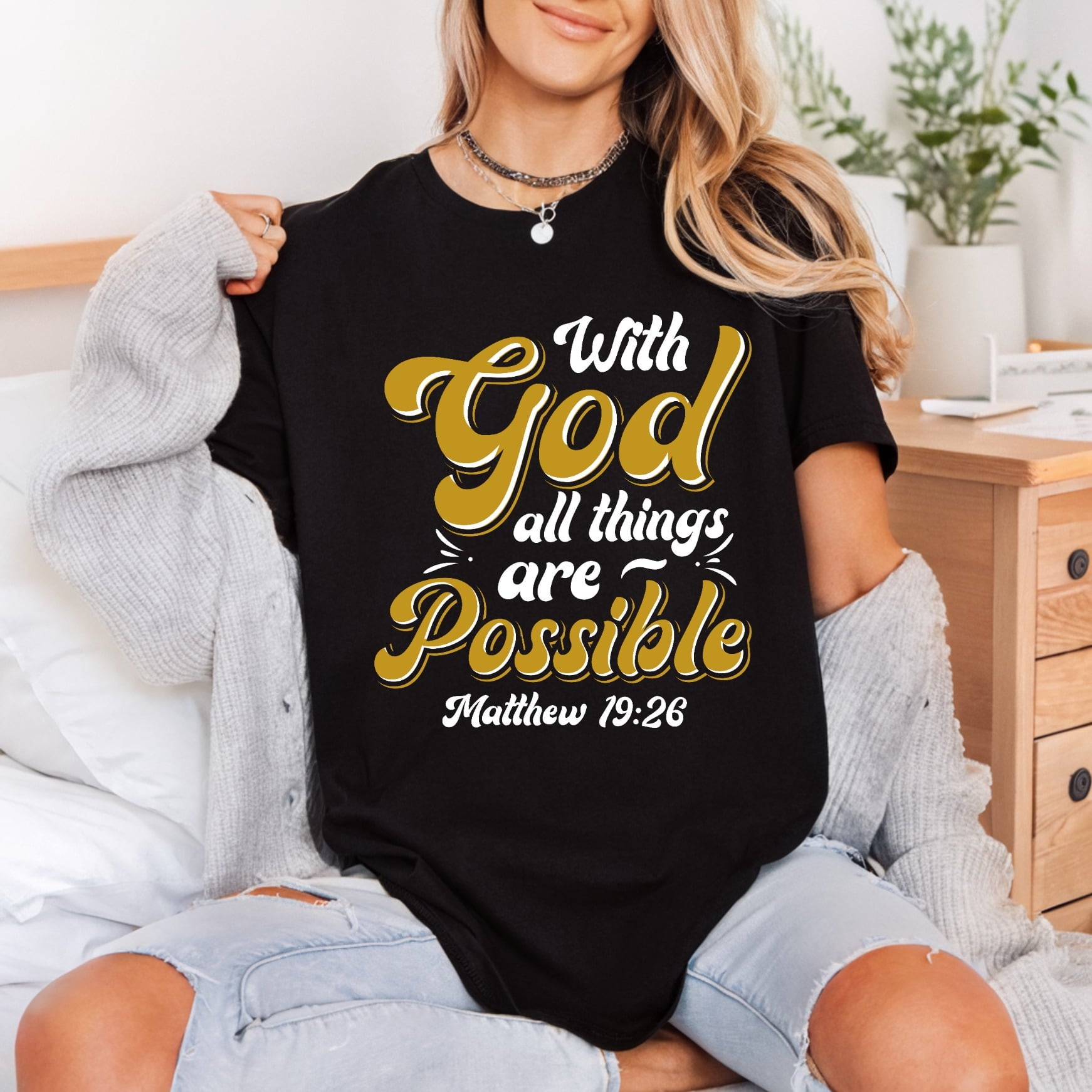 God All Things Possible Christian Faith Ready to Press DTF Transfer for Dtf