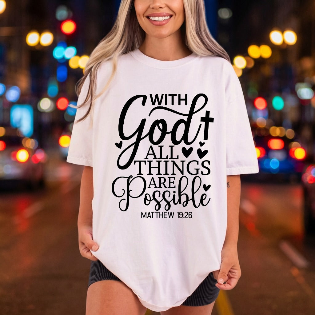 God All Things Possible Christian Faith Ready to Press DTF Transfer for Dtf
