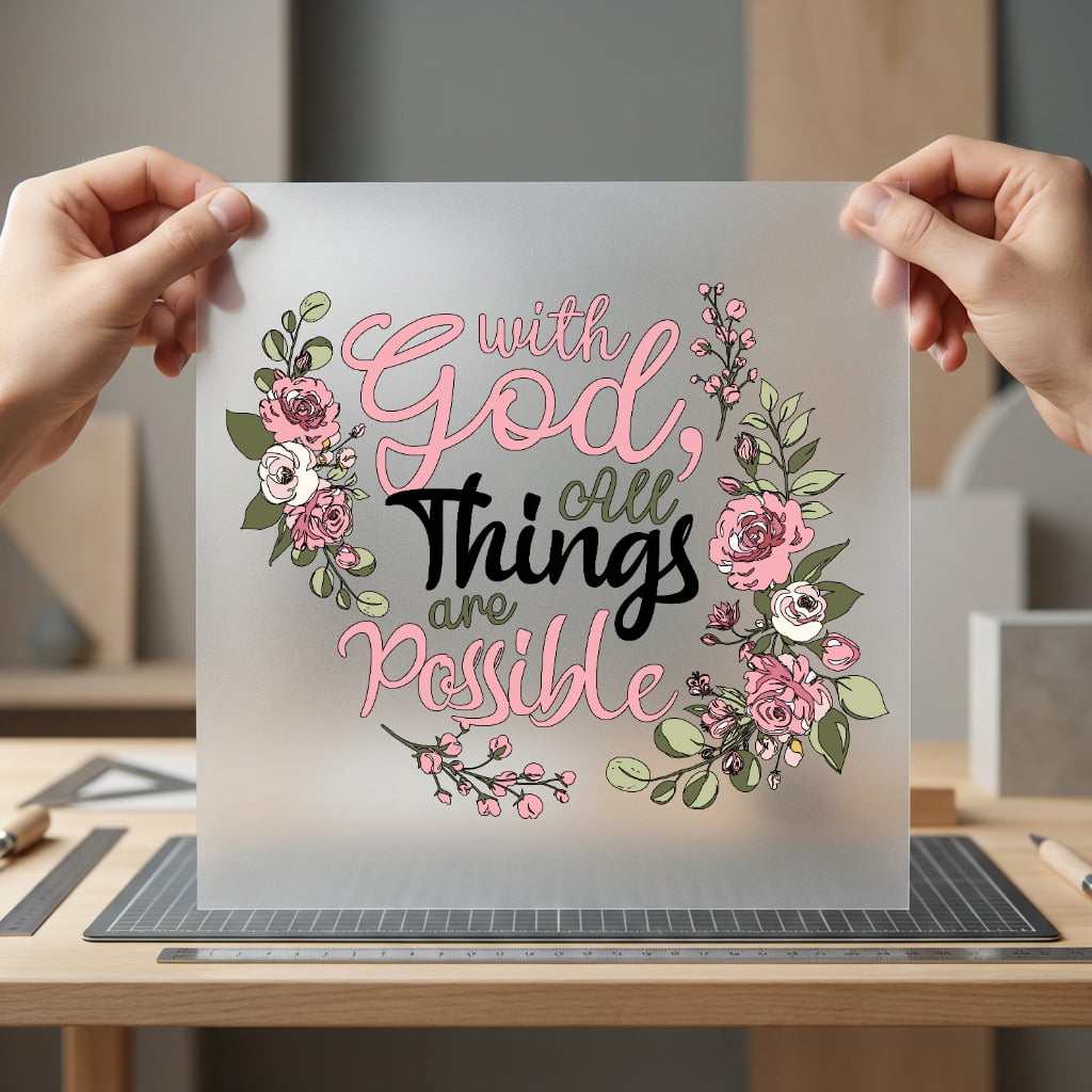 God All Things Possible Christian Faith Ready to Press DTF Transfer for Dtf