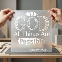 God All Things Possible Christian Faith Ready to Press DTF Transfer for Dtf