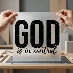 God Control Distressed Font Christian Faith Ready to Press DTF Transfer for Dtf