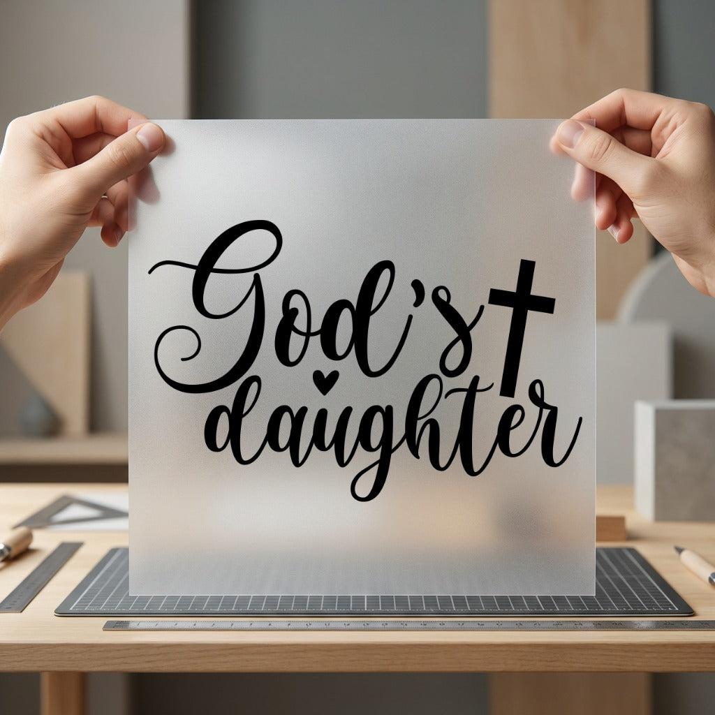 God Daughter Script Faith-inspired Christian Faith Ready to Press DTF Transfer for Dtf