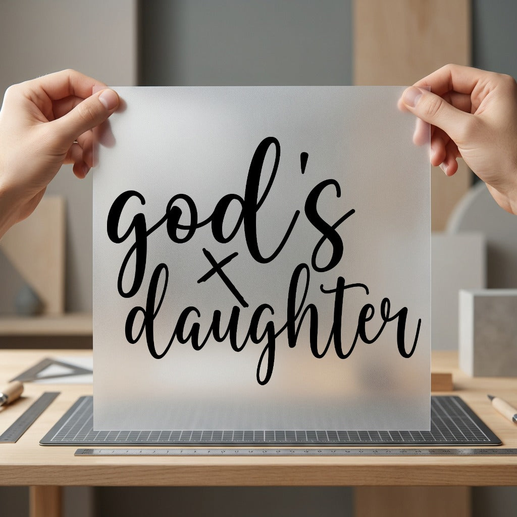 God Daughter Script Faith-inspired Christian Faith Ready to Press DTF Transfer for Dtf