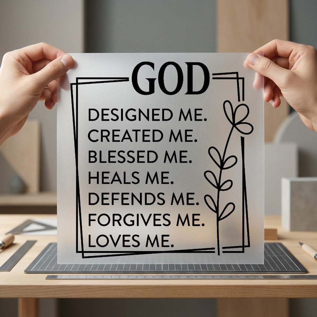 God Designed Scripture Christian Christian Faith Ready to Press DTF Transfer for Dtf