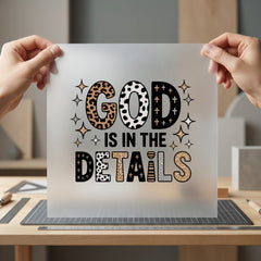 God Details Trendy Faith Christian Faith Ready to Press DTF Transfer for Dtf