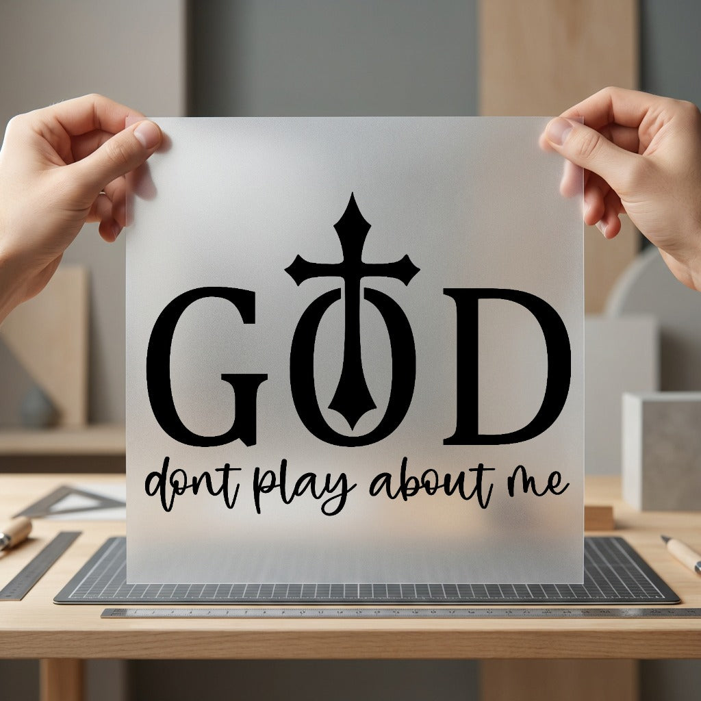 God Don Play About Christian Faith Ready to Press DTF Transfer for Dtf