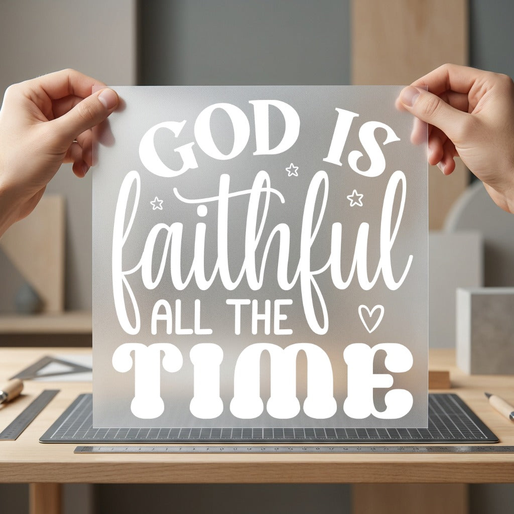 God Faithful All Time Christian Faith Ready to Press DTF Transfer for Dtf