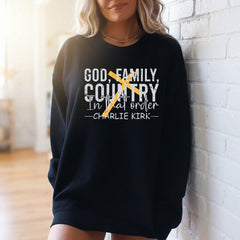 God Family Country In That Order | Bold Christian Values Sweatshirt - Luckets.com