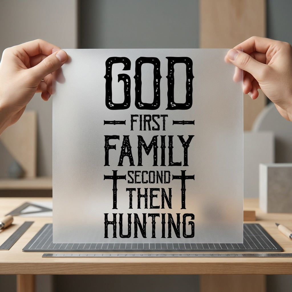 God First Family Second Christian Faith Ready to Press DTF Transfer for Dtf