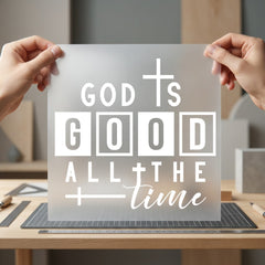 God Good All Time Christian Faith Ready to Press DTF Transfer for Dtf