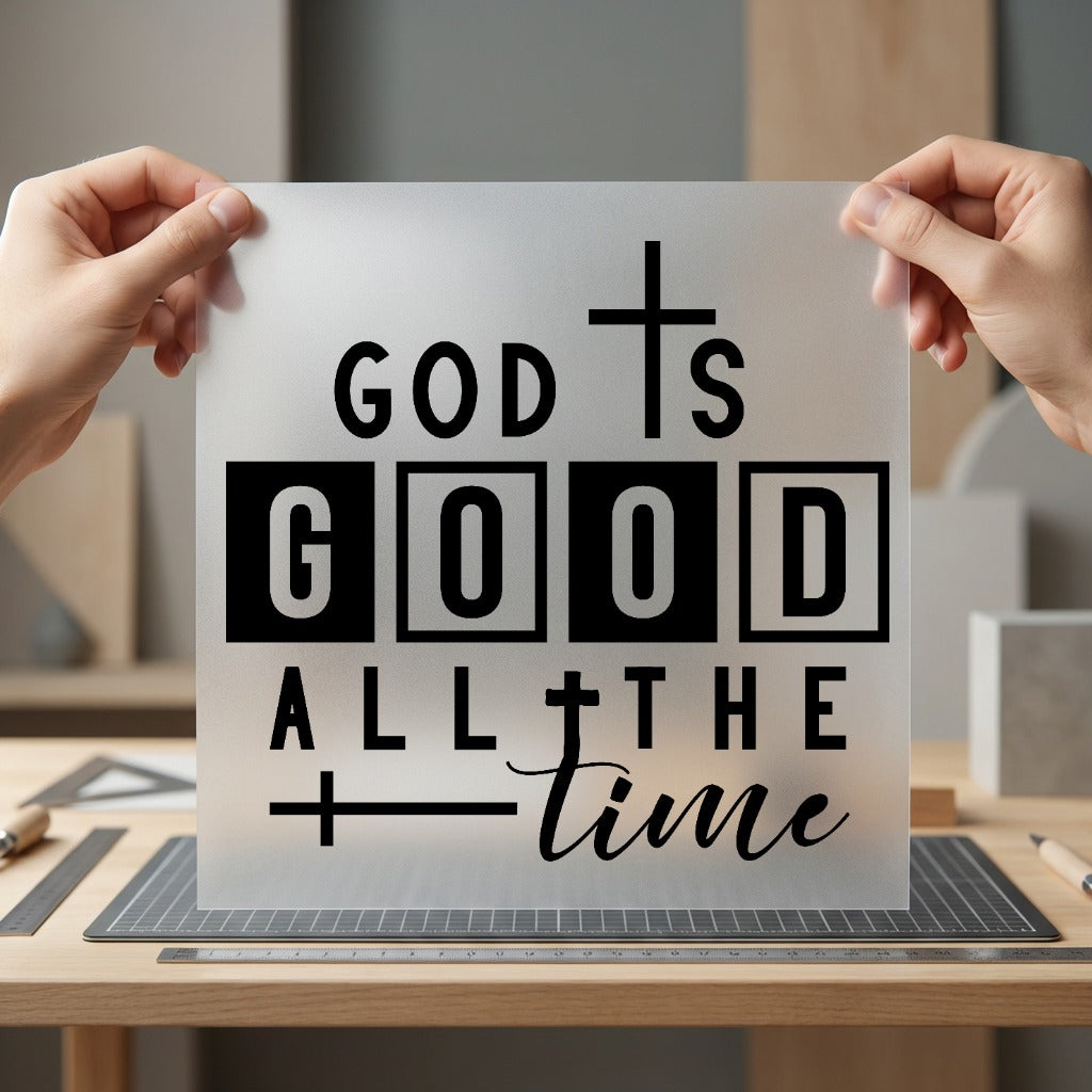 God Good All Time Christian Faith Ready to Press DTF Transfer for Dtf