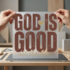 God Good All Time Christian Faith Ready to Press DTF Transfer for Dtf