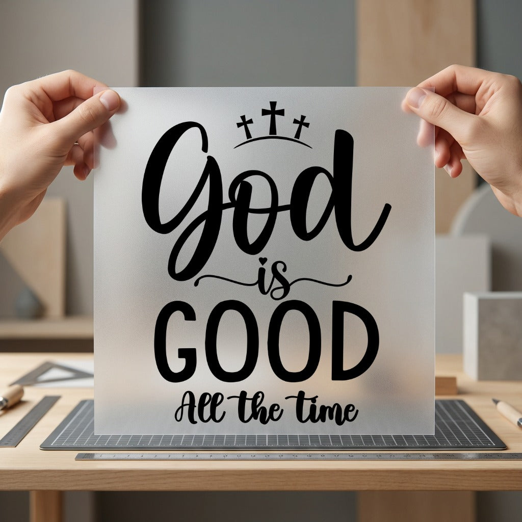 God Good All Time Christian Faith Ready to Press DTF Transfer for Dtf